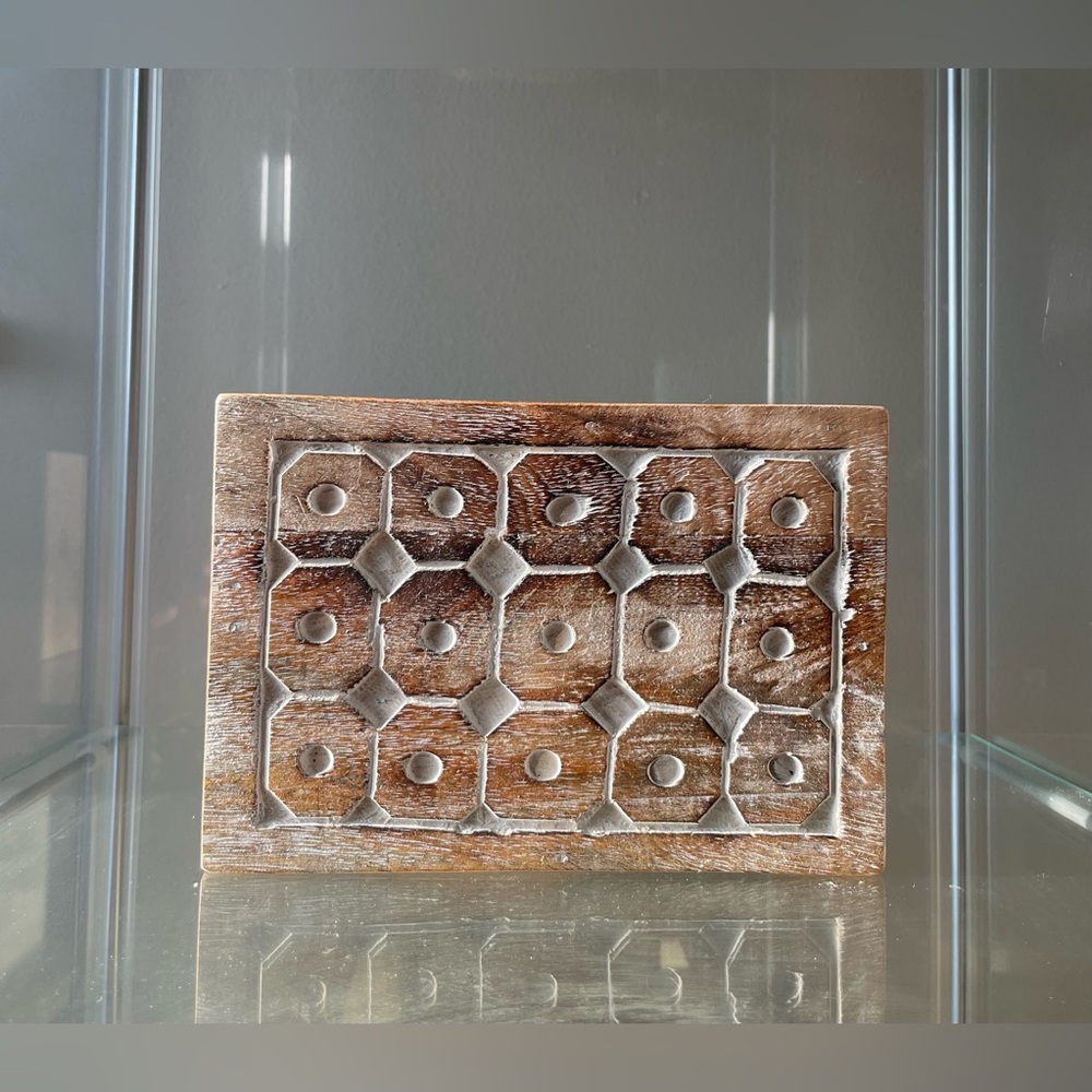 Rustic Engraved Wooden Box - Picture 2 of 13